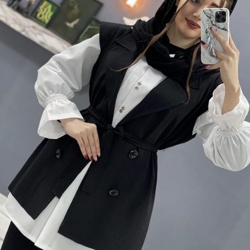 وست و شومیز  رنگ مشکی فقط ارسالشه 2 اردیبهشت